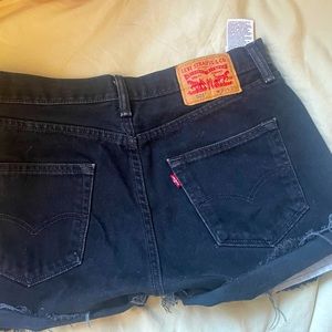 Levi 501 High Waisted Denim Shorts